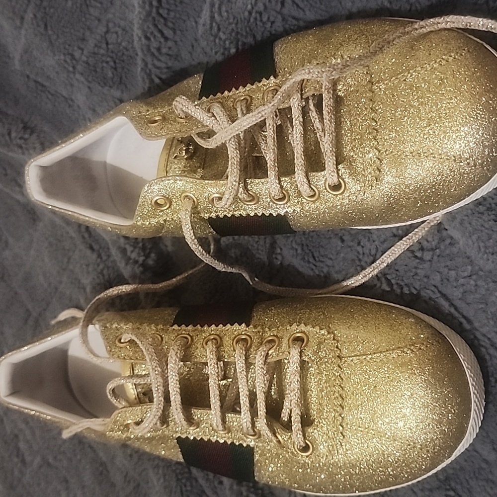 Gucci Bambi Low 'Metallic Gold Glitter'